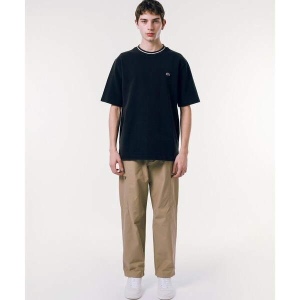 ラコステ（LACOSTE）/配色リブニットインディゴ鹿の子 半袖Tシャツ_16