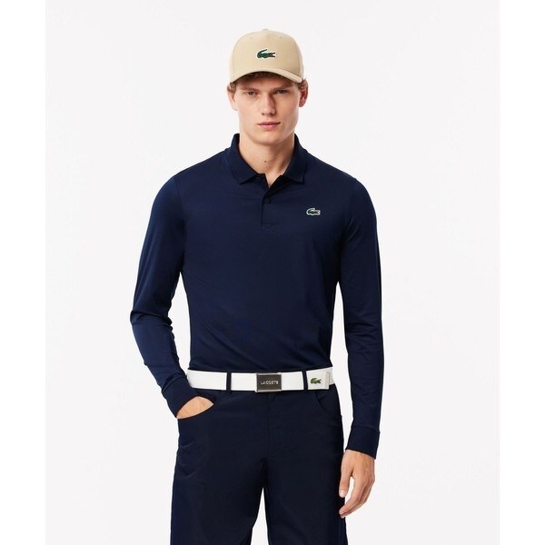 ラコステ（LACOSTE）/UPF50 UVカット ウルトラドライワントーン長袖ポロシャツ_1