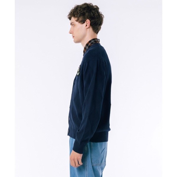 ラコステ（LACOSTE）/トーナルアーガイル柄 Vネックコットンニットカーディガン