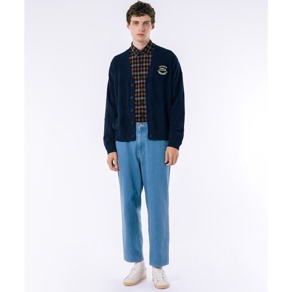ラコステ（LACOSTE）/トーナルアーガイル柄 Vネックコットンニットカーディガン