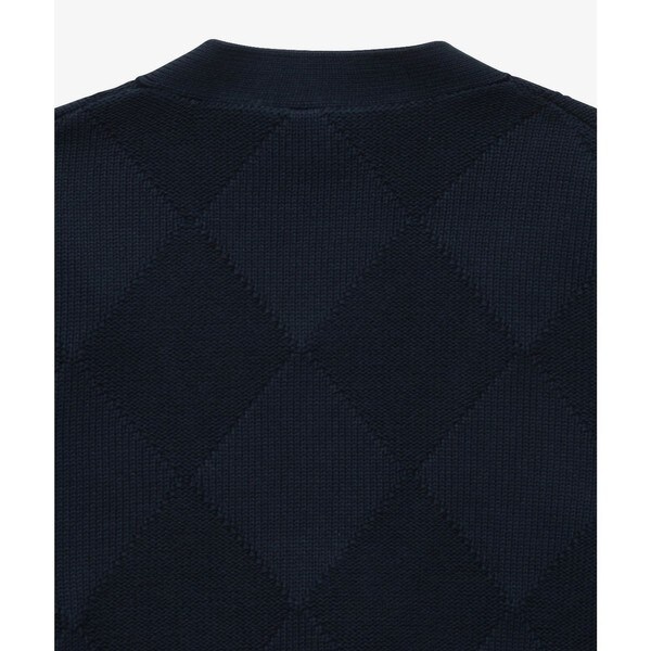 ラコステ（LACOSTE）/トーナルアーガイル柄 Vネックコットンニットカーディガン