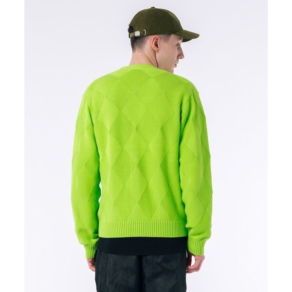 ラコステ（LACOSTE）/トーナルアーガイル柄 Vネックコットンニットカーディガン