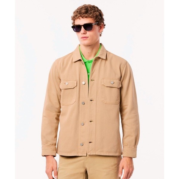 ラコステ（LACOSTE）/オーガニックコットン ヘビーオンス ガーメントダイ ヴィンテージデニムシャツ_1