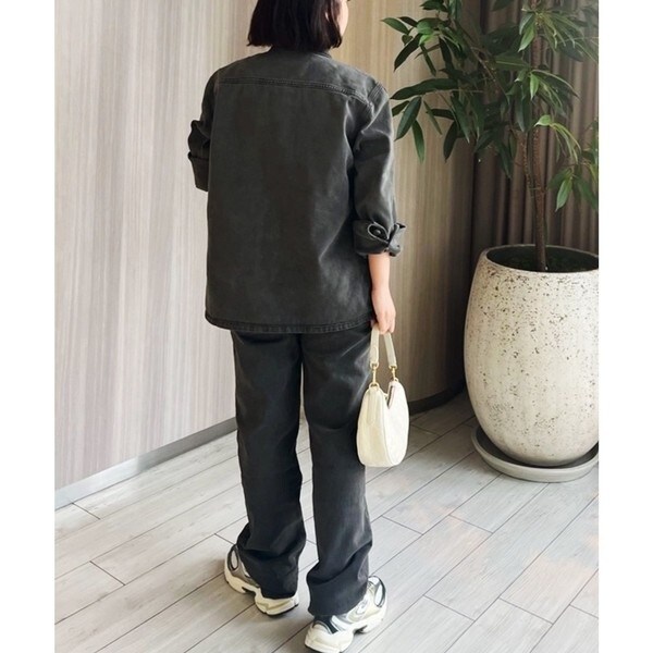 ラコステ（LACOSTE）/オーガニックコットン ヘビーオンス ガーメントダイ ヴィンテージデニムシャツ_4