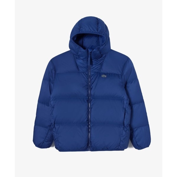 ラコステ（LACOSTE）/撥水 バックステッチ スタンドカラー フーデッドダウンジャケット_3