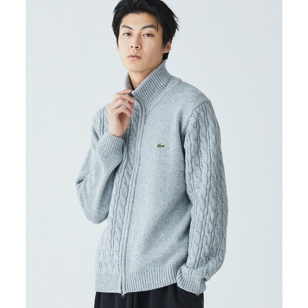 ラコステ（LACOSTE）/クレイジーニッティングハイネックジップカーディガン / ダブルジップ ドライバーズニット_2