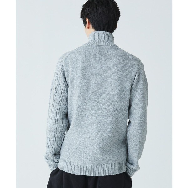 ラコステ（LACOSTE）/クレイジーニッティングハイネックジップカーディガン / ダブルジップ ドライバーズニット_5