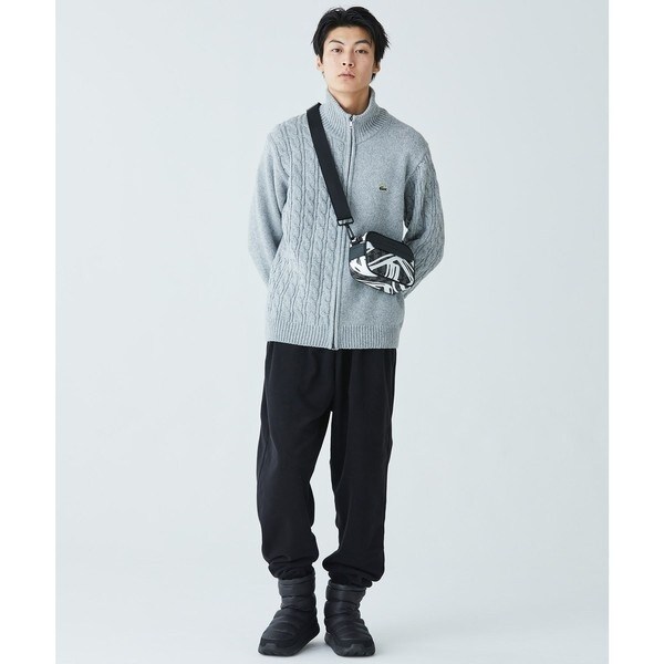 ラコステ（LACOSTE）/クレイジーニッティングハイネックジップカーディガン / ダブルジップ ドライバーズニット_6