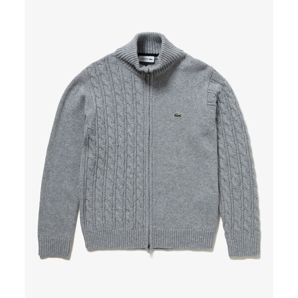 ラコステ（LACOSTE）/クレイジーニッティングハイネックジップカーディガン / ダブルジップ ドライバーズニット_9