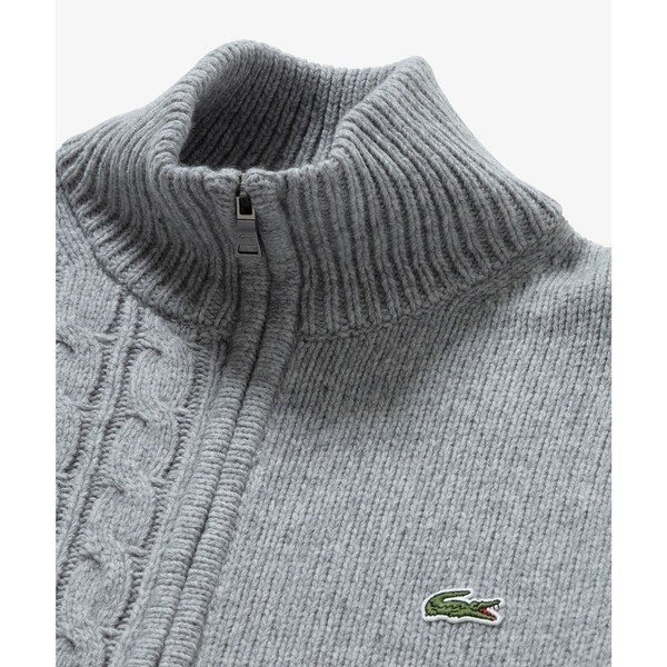 ラコステ（LACOSTE）/クレイジーニッティングハイネックジップカーディガン / ダブルジップ ドライバーズニット_11