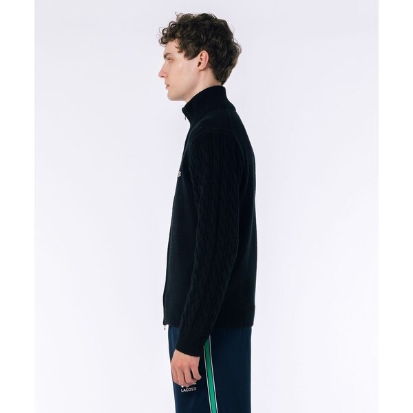 ラコステ（LACOSTE）/クレイジーニッティングハイネックジップカーディガン / ダブルジップ ドライバーズニット_13