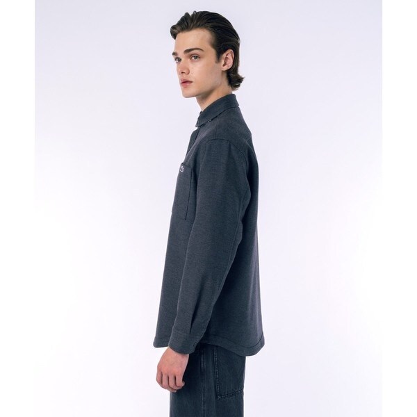 ラコステ（LACOSTE）/無地 フラワーカモフラ柄 リバーシブルレギュラーカラーシャツ_4