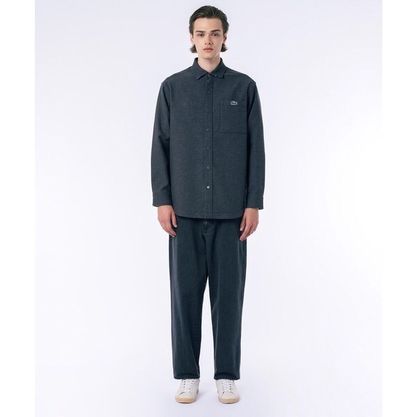 ラコステ（LACOSTE）/無地 フラワーカモフラ柄 リバーシブルレギュラーカラーシャツ_5
