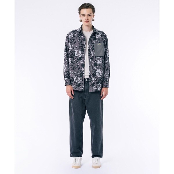 ラコステ（LACOSTE）/無地 フラワーカモフラ柄 リバーシブルレギュラーカラーシャツ_8