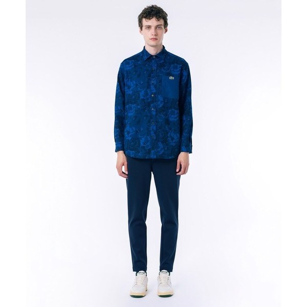 ラコステ（LACOSTE）/無地 フラワーカモフラ柄 リバーシブルレギュラーカラーシャツ_12