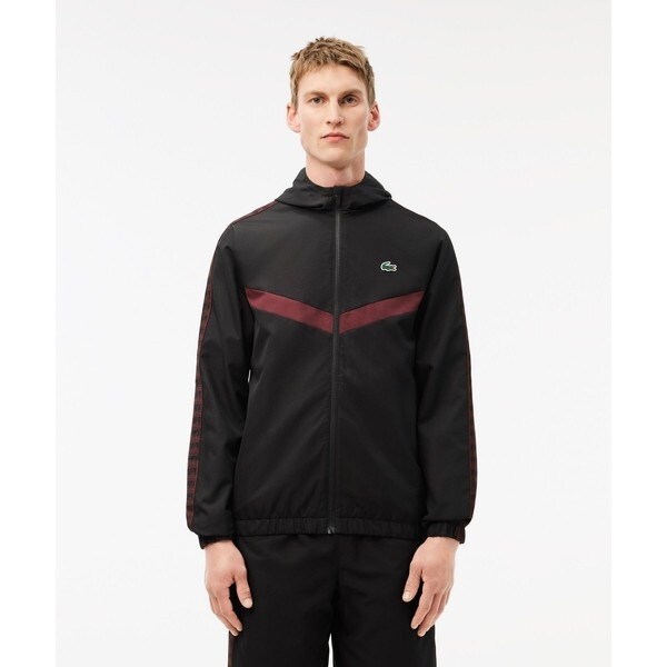 ラコステ（LACOSTE）/撥水 スリーブテーピング ジップアップトラックフーディー / トラックジャケット_1
