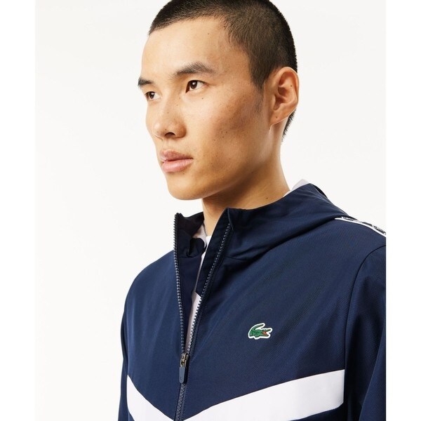 ラコステ（LACOSTE）/撥水 スリーブテーピング ジップアップトラックフーディー / トラックジャケット_2