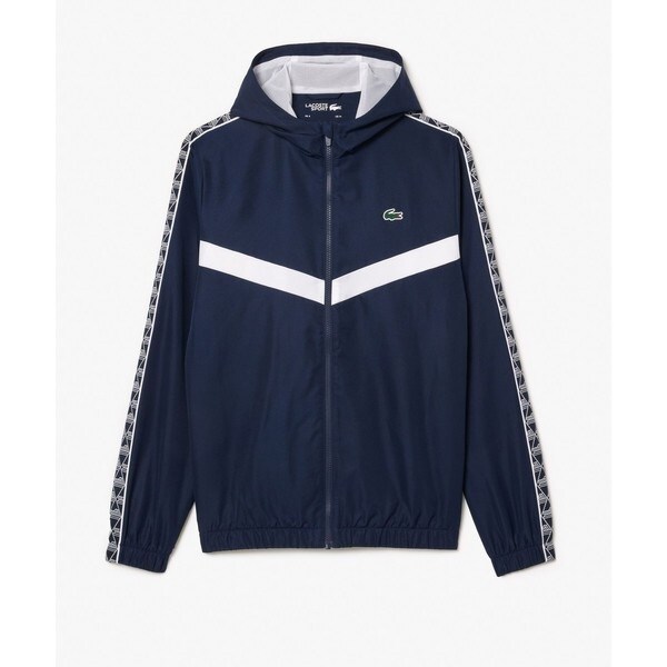 ラコステ（LACOSTE）/撥水 スリーブテーピング ジップアップトラックフーディー / トラックジャケット_4