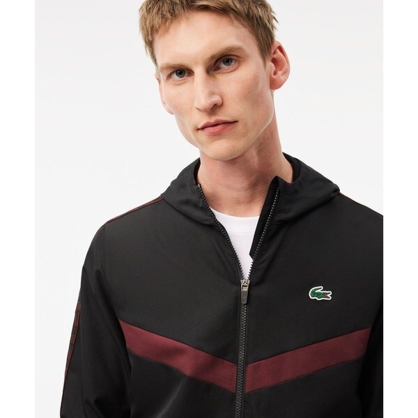 ラコステ（LACOSTE）/撥水 スリーブテーピング ジップアップトラックフーディー / トラックジャケット_8