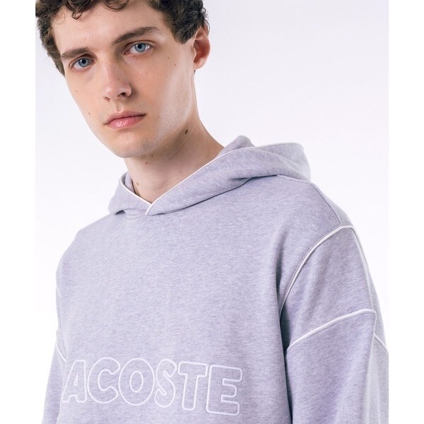 ラコステ（LACOSTE）/アウトラインネームステッチスウェットフーディー / 裏パイルスウェットパーカー_4