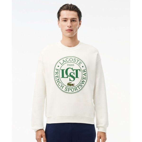 ラコステ（LACOSTE）/オーバーサイズ LCSTサークルグラフィッククルーネックスウェット トレーナー