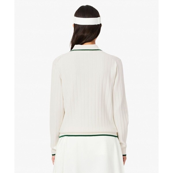 ラコステ（LACOSTE）/ハイストレッチ バイカラーポロカラーゴルフニットセーター_8