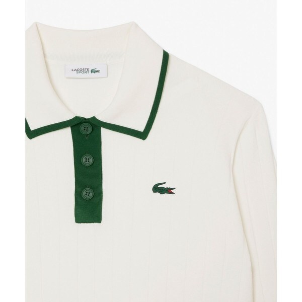 ラコステ（LACOSTE）/ハイストレッチ バイカラーポロカラーゴルフニットセーター_10