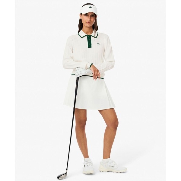 ラコステ（LACOSTE）/ハイストレッチ バイカラーポロカラーゴルフニットセーター_11