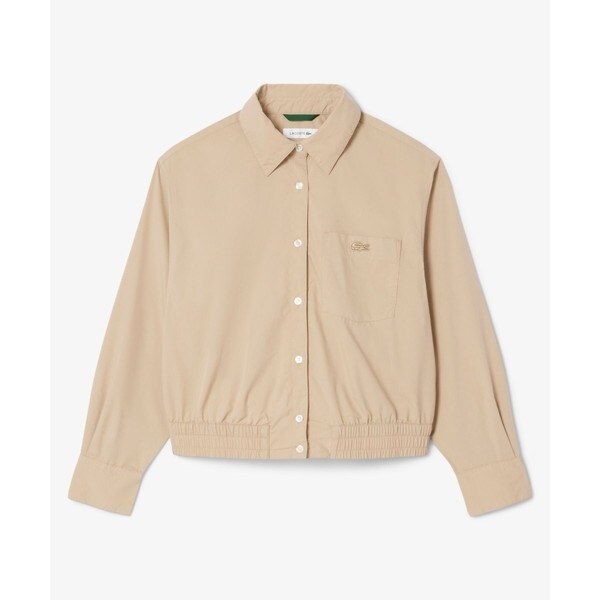 ラコステ（LACOSTE）/クロップド丈 ウエストシャーリングシャツ