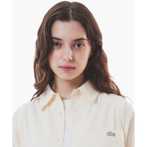 LACOSTE / ラコステ クロップド丈 ウエストシャーリングシャツ ショートブルゾン ラコステ（LACOSTE）/クロップド丈 ウエストシャーリングシャツ