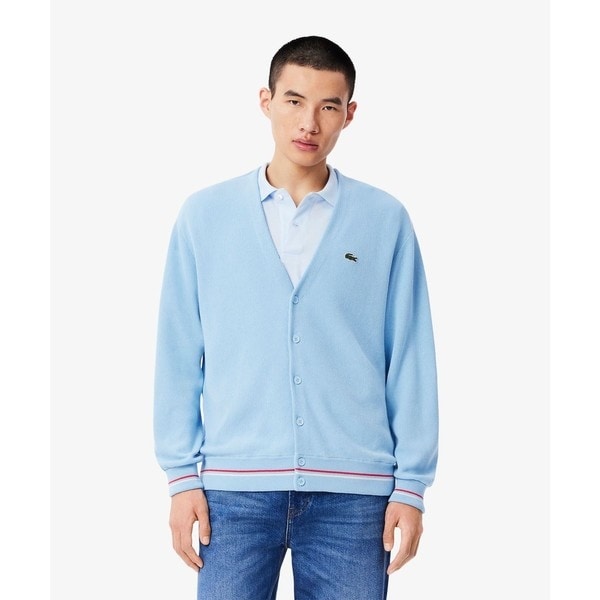 ラコステ（LACOSTE）/リブニットステッチコットンニットカーディガン_2