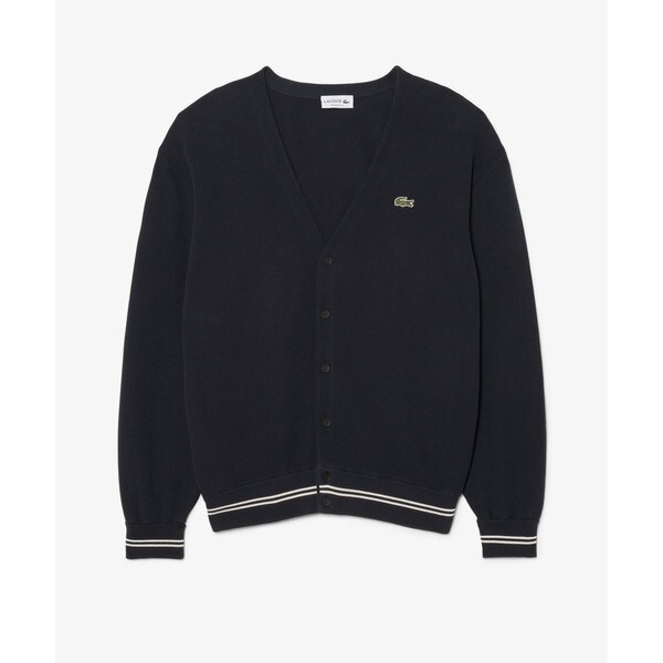 ラコステ（LACOSTE）/リブニットステッチコットンニットカーディガン_5