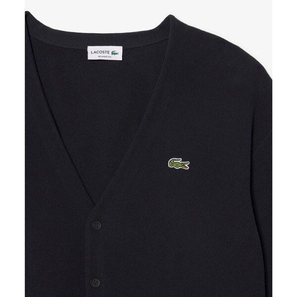 ラコステ（LACOSTE）/リブニットステッチコットンニットカーディガン_6