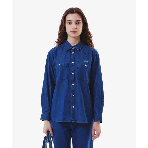 ラコステ（LACOSTE）/ダブルポケットデニムシャツ
