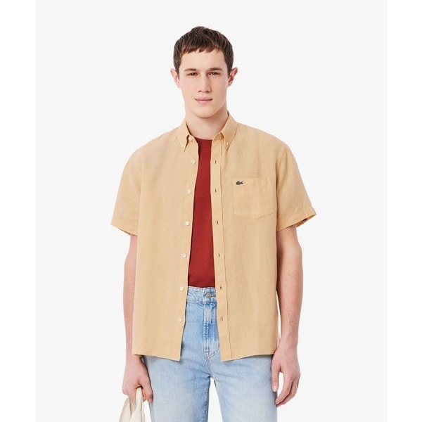 ラコステ（LACOSTE）/リネンボタンダウンシャツ_2