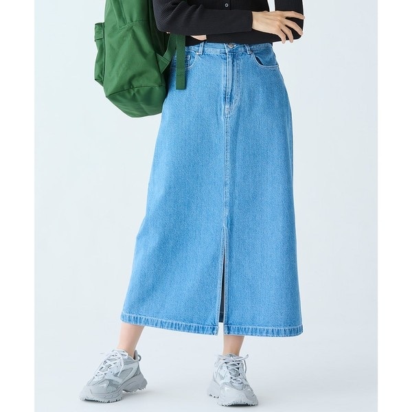 ラコステ（LACOSTE）/プレーンデニムマキシ丈スカート