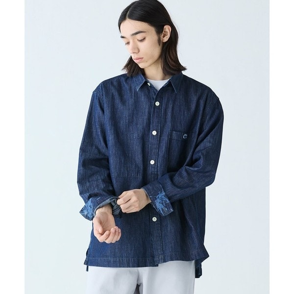 ラコステ（LACOSTE）/コットンリネンデニムシャツジャケット