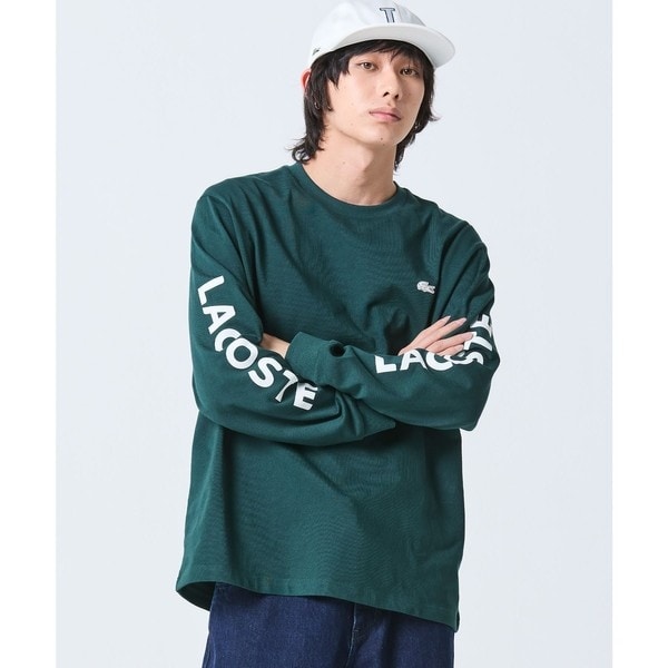 ラコステ（LACOSTE）/ヘビーウェイト スリーブプリント ロングリブスリーブTシャツ