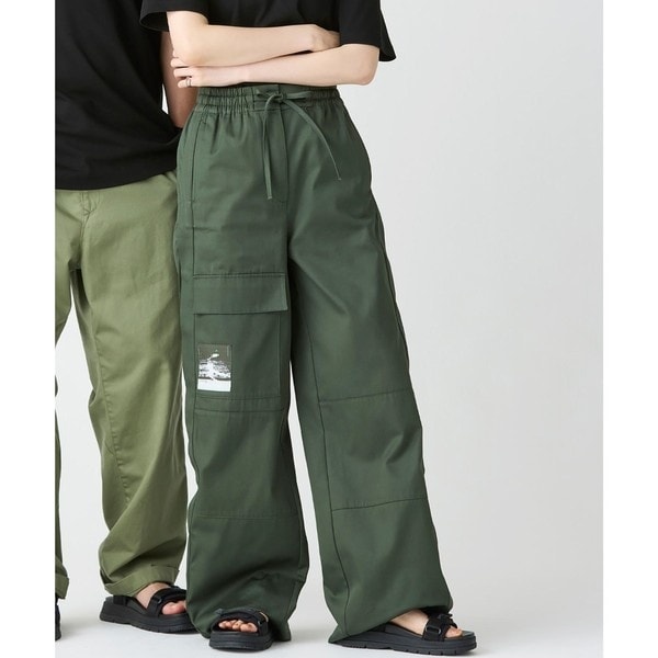 ラコステ（LACOSTE）/アシンメトリー ワイドストレート カーゴポケットパンツ