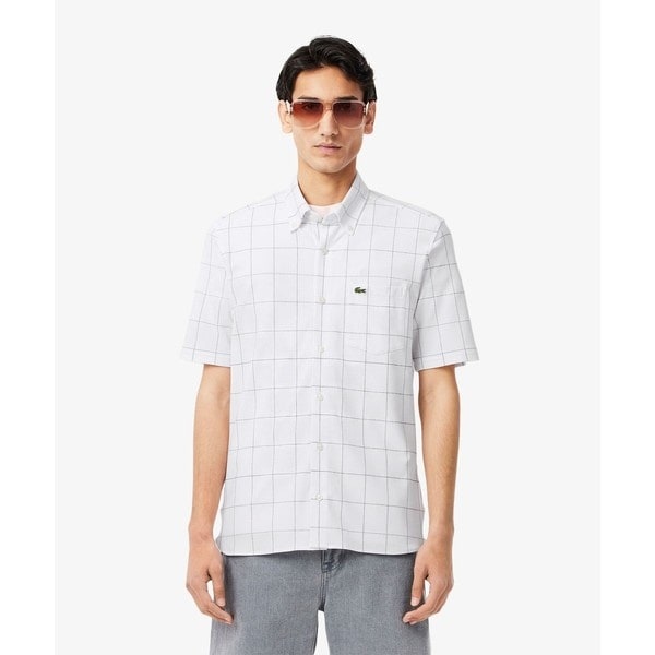 ラコステ（LACOSTE）/ウィンドウペーンチェックジャージシャツ