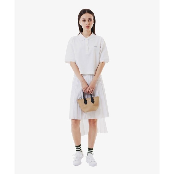 ラコステ（LACOSTE）/ヘビーウェイト鹿の子 ワイド クロップド丈 半袖