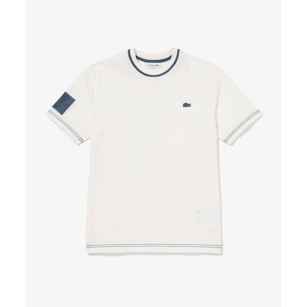 ラコステ（LACOSTE）/スリーブネームパッチ鹿の子地Tシャツ