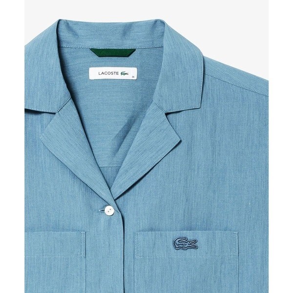 LACOSTE / ラコステ リネン×レーヨンオープンカラーシャツ セール】リネン×レーヨンオープンカラーシャツ（シャツ/ブラウス