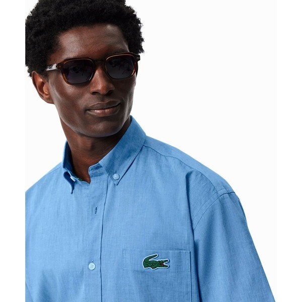 ラコステ（LACOSTE）/ウォッシュドオックスフォード半袖ボタンダウンシャツ_1
