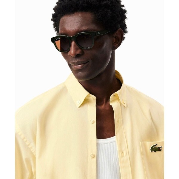 ラコステ（LACOSTE）/ウォッシュドオックスフォード半袖ボタンダウンシャツ_2