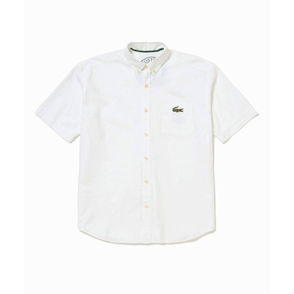 ラコステ（LACOSTE）/ウォッシュドオックスフォード半袖ボタンダウンシャツ_5