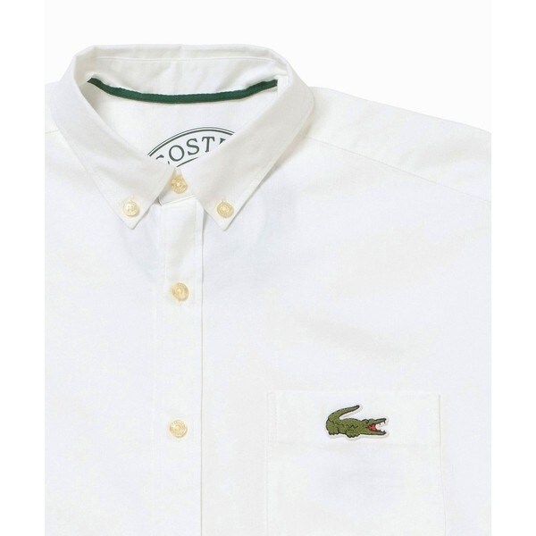 ラコステ（LACOSTE）/ウォッシュドオックスフォード半袖ボタンダウンシャツ_7