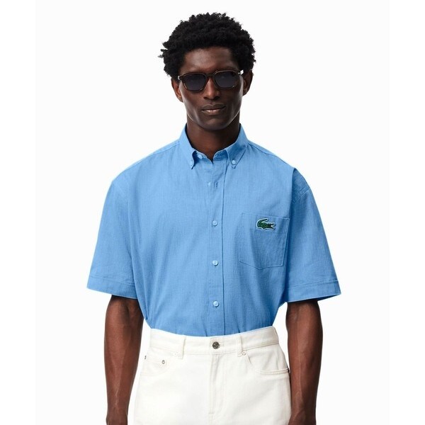 ラコステ（LACOSTE）/ウォッシュドオックスフォード半袖ボタンダウンシャツ_8