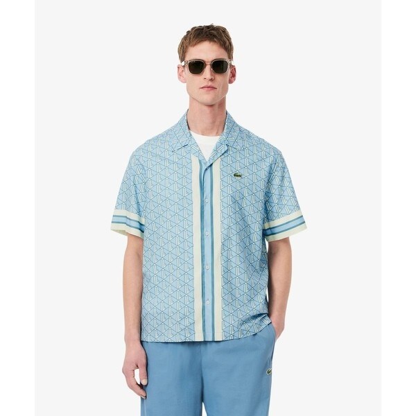 ラコステ（LACOSTE）/モノグラムオープンカラーシャツ_1