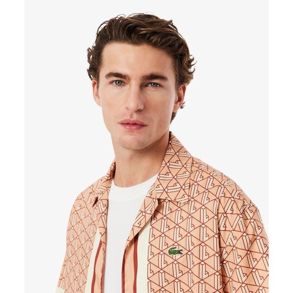 ラコステ（LACOSTE）/モノグラムオープンカラーシャツ_2